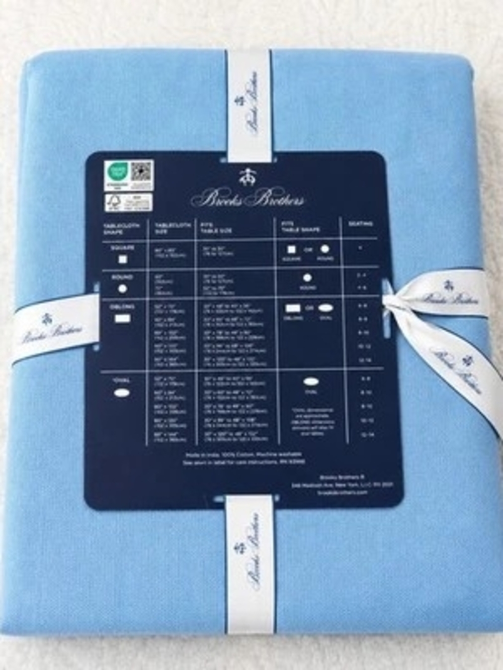 Brooks Brothers Sky Blue Bed Sheet Set